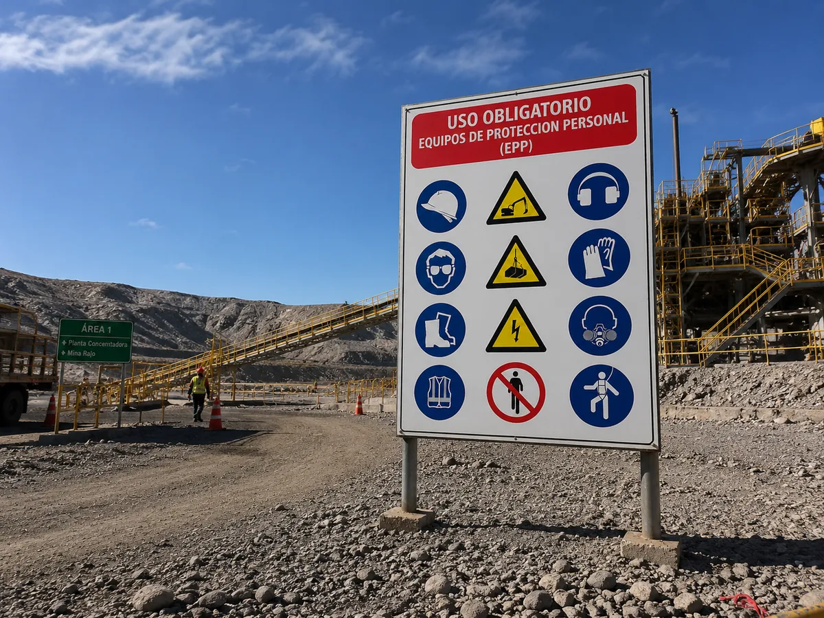 Fabricación de señalética para faenas y minería