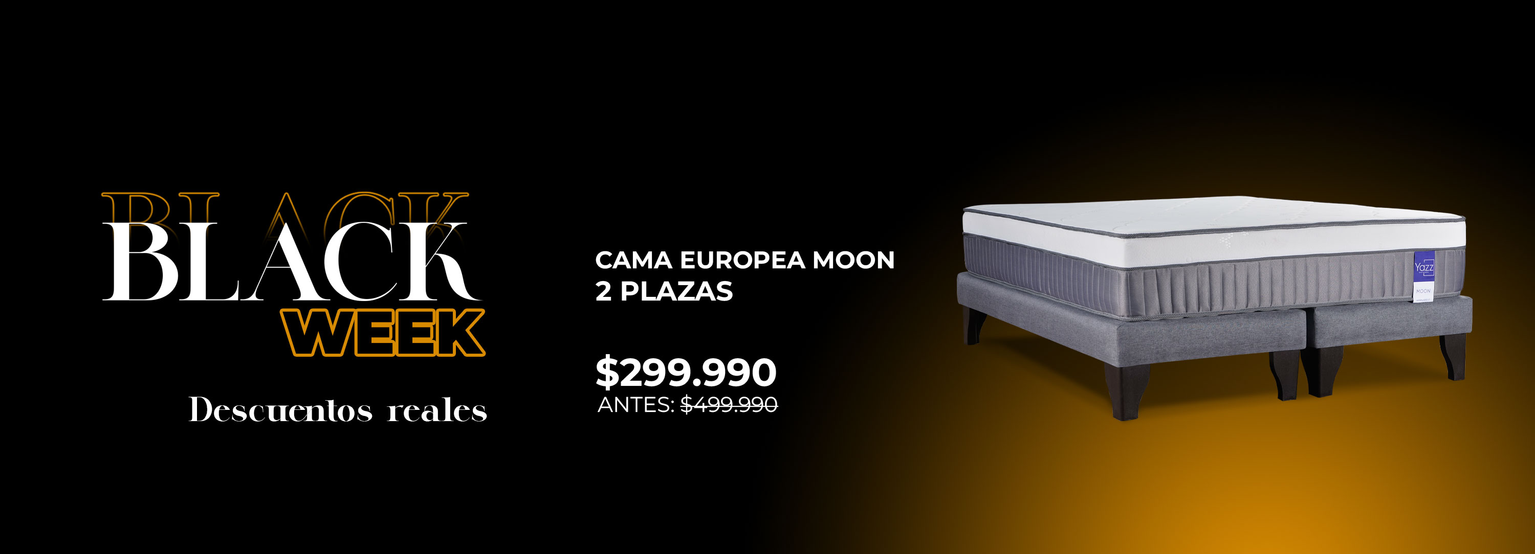 Cama de 2 plazas Sky en habitacion blanca con cuadro del cielo en la pared