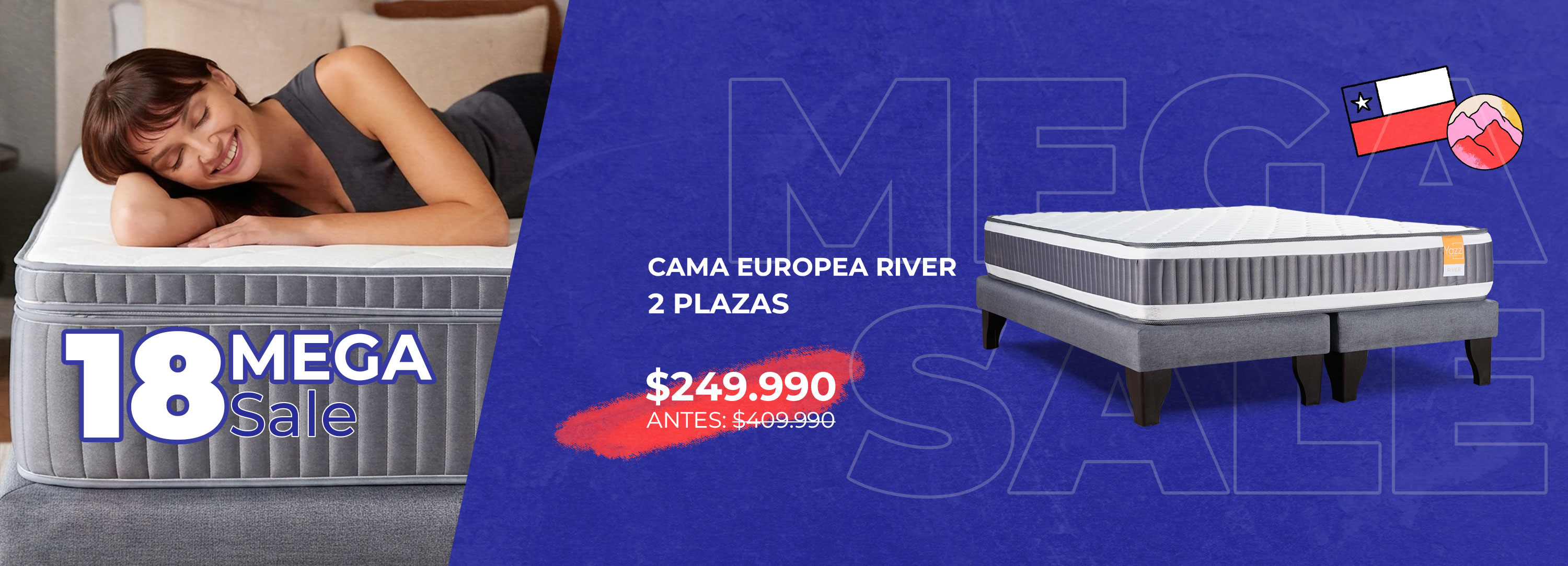 Cama de 2 plazas River en habitacion con plantas y piso de madera, con cuadros de un rio