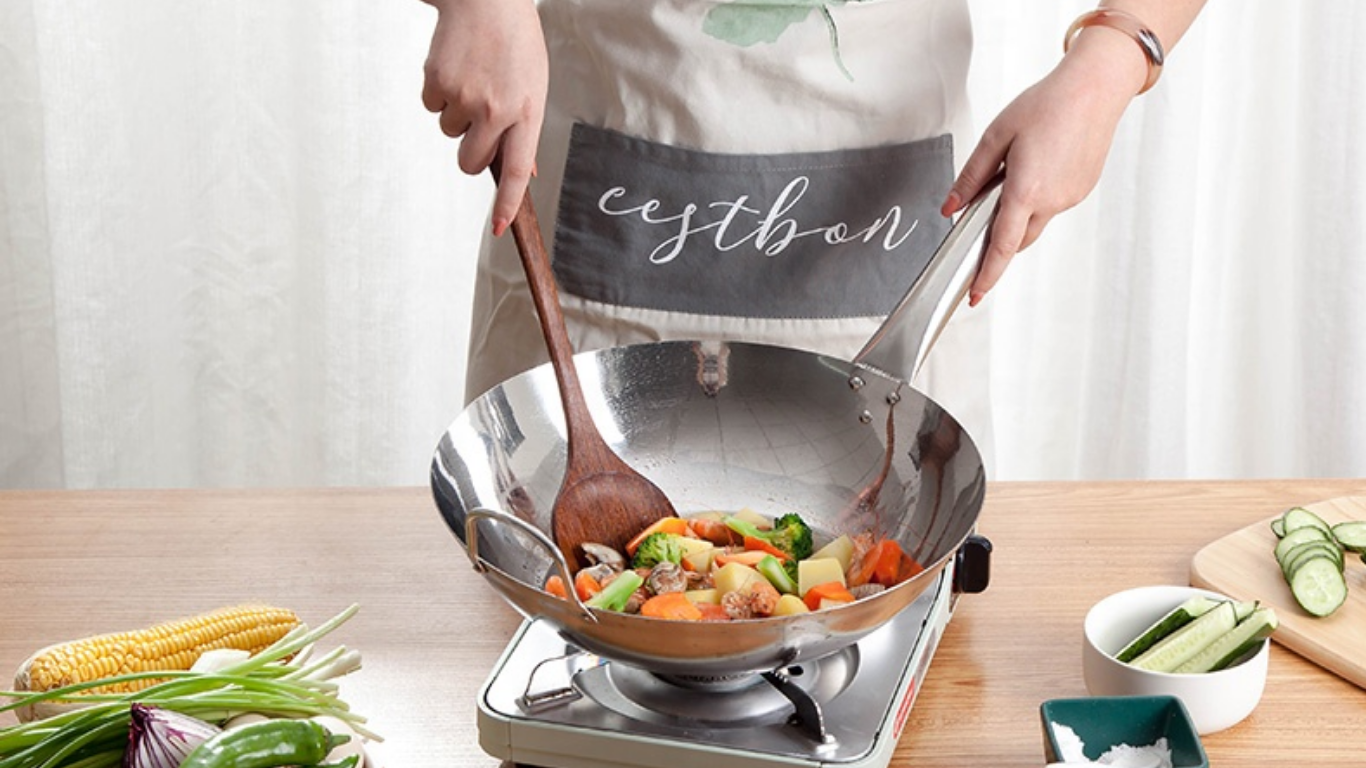 "Wok de Acero Inoxidable"