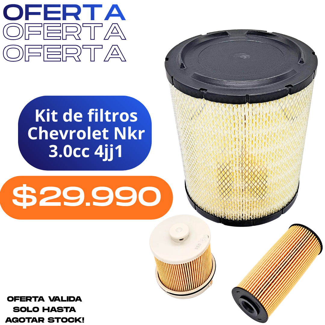 Kit de filtros Chevrolet NKR 3.0cc 4jj1