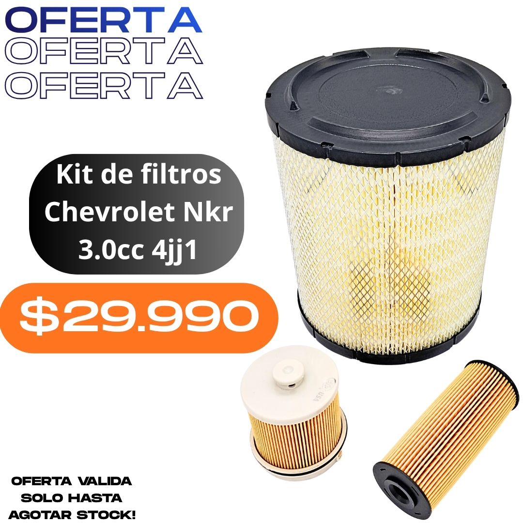 Kit de filtros Chevrolet NKR 3.0cc 4jj1