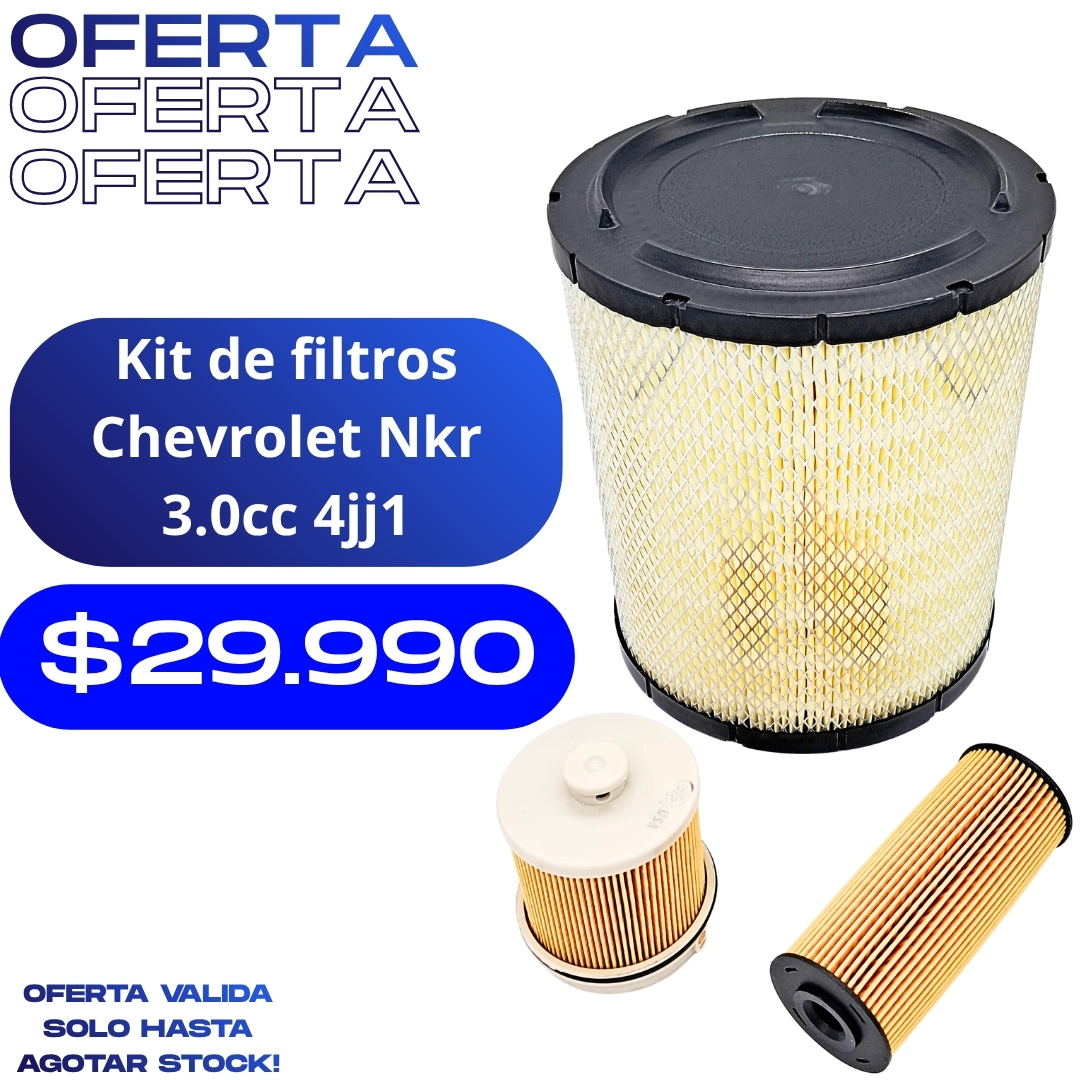 Kit de filtros Chevrolet NKR 3.0cc 4jj1