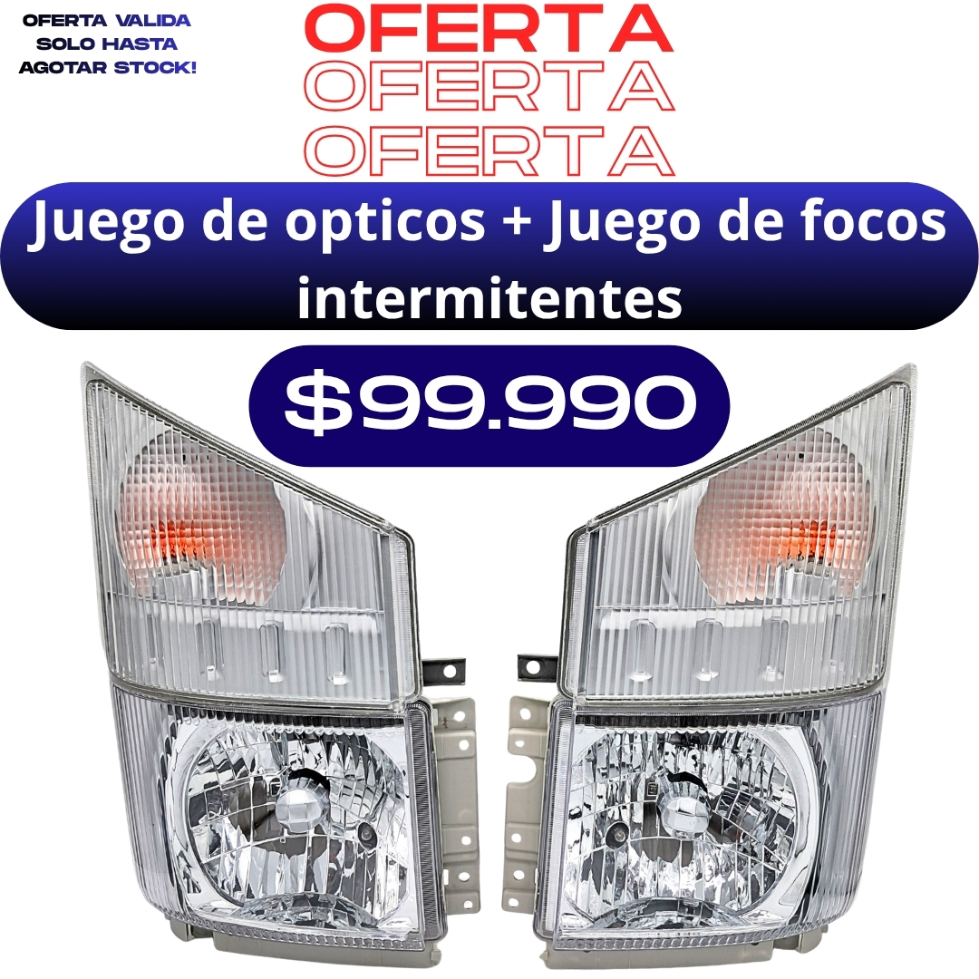 Juego de opticos mas Juegos de focos intermitentes para Chevrolet modelos NKR - NPR - NQR  - FRR.