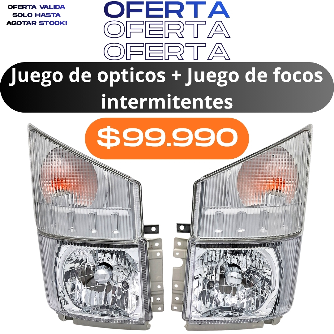 Juego de opticos mas Juegos de focos intermitentes para Chevrolet modelos NKR - NPR - NQR  - FRR.